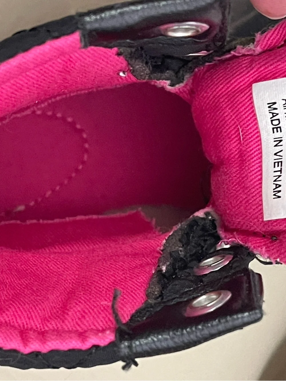 Sperry Black & Pink Kids Duck Boots and white and pink cowgirl boots size 6‎